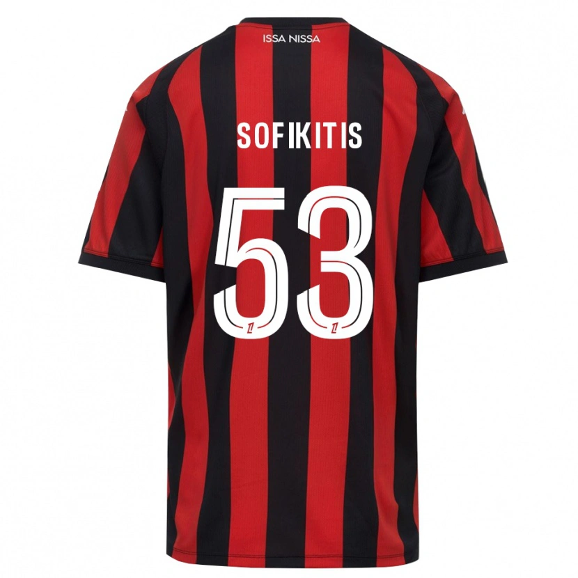 Danxen Criança Camisola Yanis Sofikitis #53 Vermelho Preto Branco Principal 2026/27 Camisa