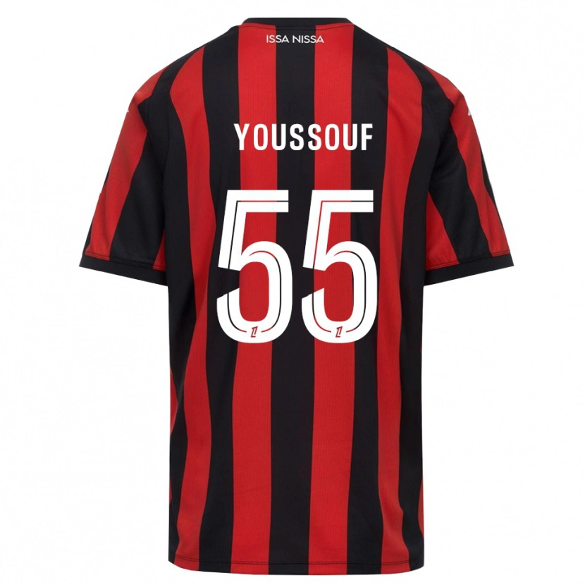 Danxen Criança Camisola Youssouf Ndayishimiye #55 Vermelho Preto Branco Principal 2026/27 Camisa