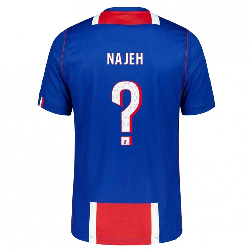 Danxen Criança Camisola Kais Najeh #0 Vermelho Branco Azul Principal 2026/27 Camisa