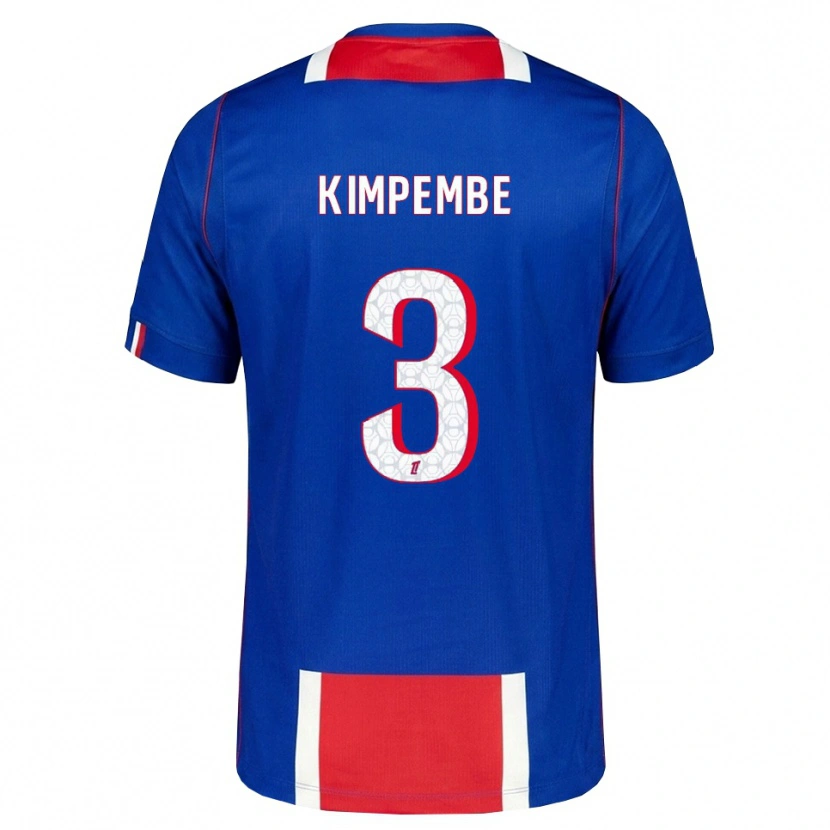 Danxen Criança Camisola Presnel Kimpembe #3 Vermelho Branco Azul Principal 2026/27 Camisa