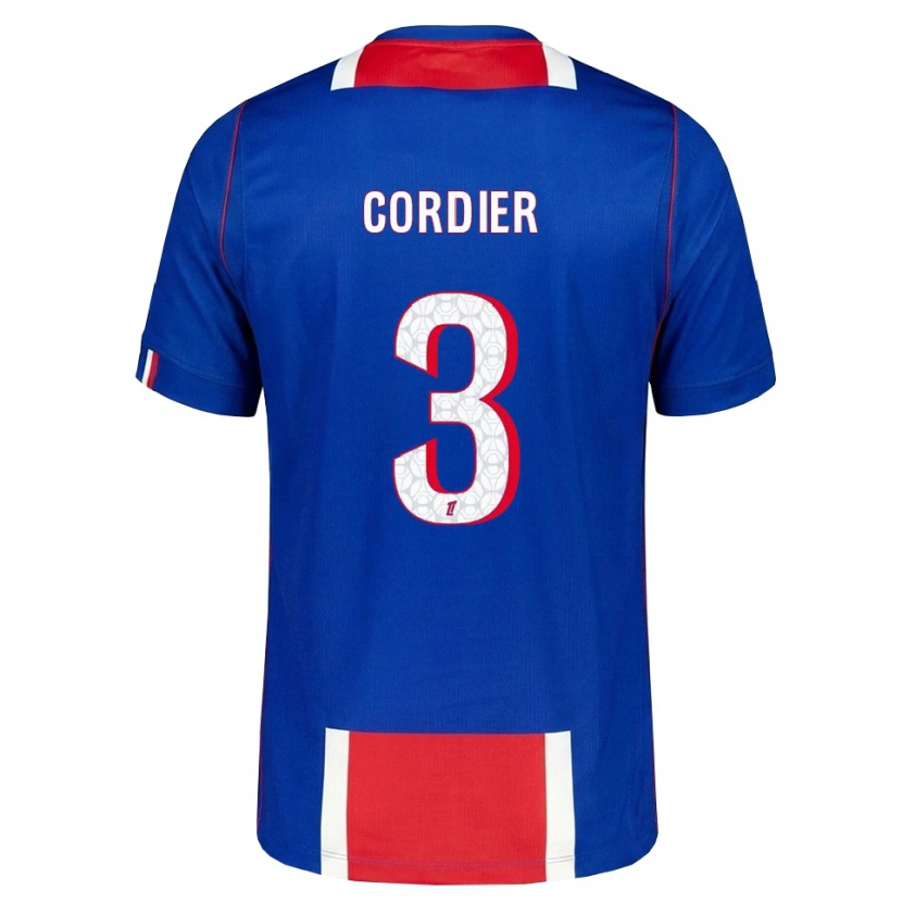 Danxen Criança Camisola Thomas Cordier #3 Vermelho Branco Azul Principal 2026/27 Camisa