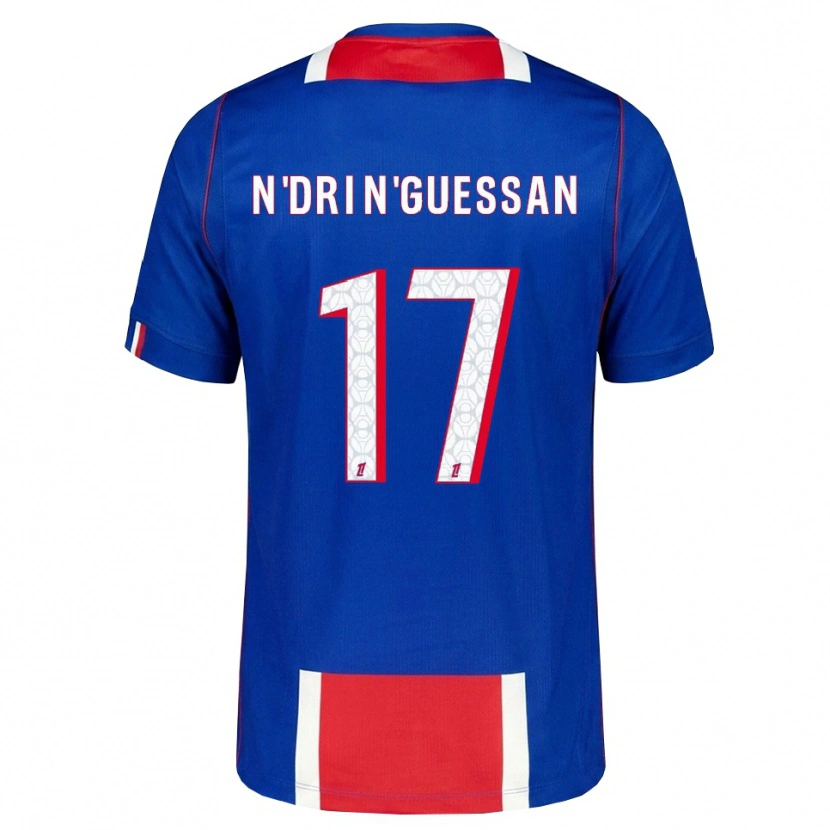 Danxen Criança Camisola Landry N'dri N'guessan #17 Vermelho Branco Azul Principal 2026/27 Camisa