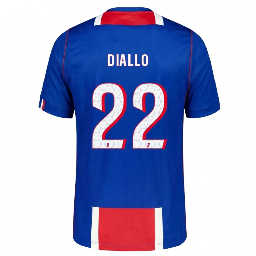 Danxen Criança Camisola Abdou Diallo #22 Vermelho Branco Azul Principal 2026/27 Camisa