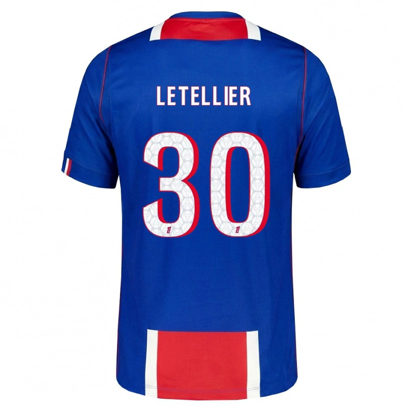 Danxen Criança Camisola Alexandre Letellier #30 Vermelho Branco Azul Principal 2026/27 Camisa