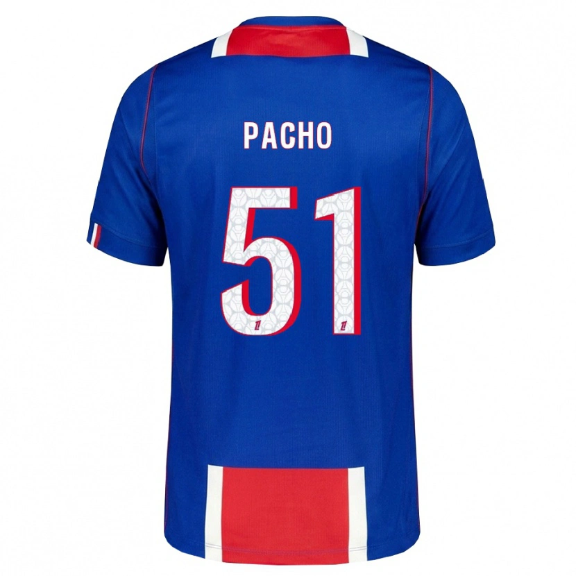 Danxen Criança Camisola Willian Pacho #51 Vermelho Branco Azul Principal 2026/27 Camisa