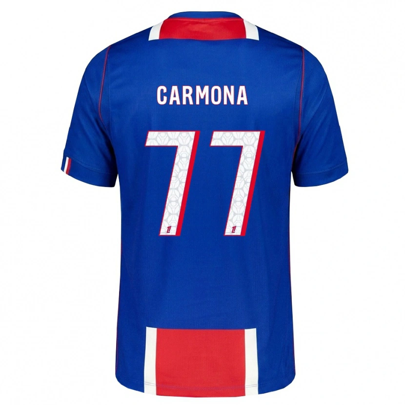 Danxen Criança Camisola Olga Carmona #77 Vermelho Branco Azul Principal 2026/27 Camisa