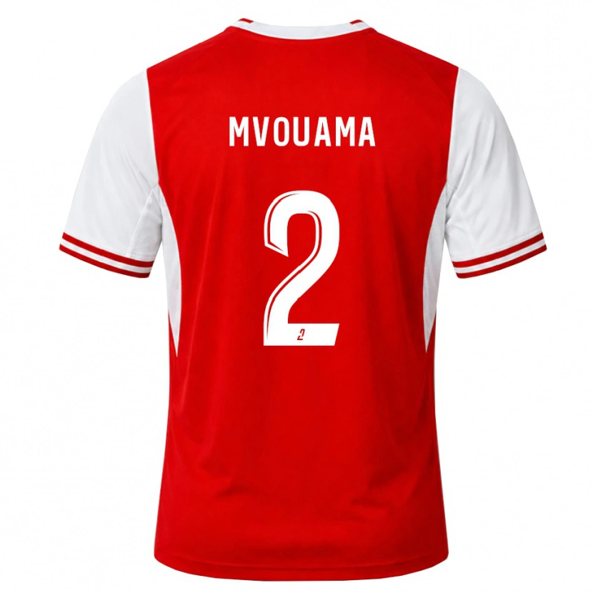 Danxen Criança Camisola Oliver Mvouama #2 Vermelho Branco Principal 2026/27 Camisa