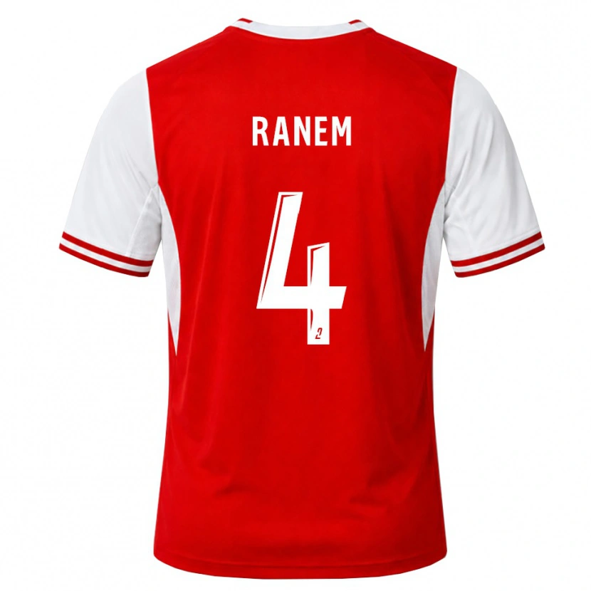 Danxen Criança Camisola Nassim Ranem #4 Vermelho Branco Principal 2026/27 Camisa