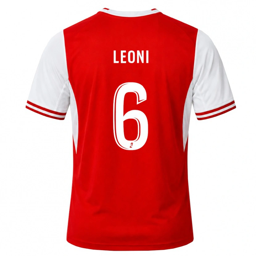 Danxen Criança Camisola Théo Leoni #6 Vermelho Branco Principal 2026/27 Camisa