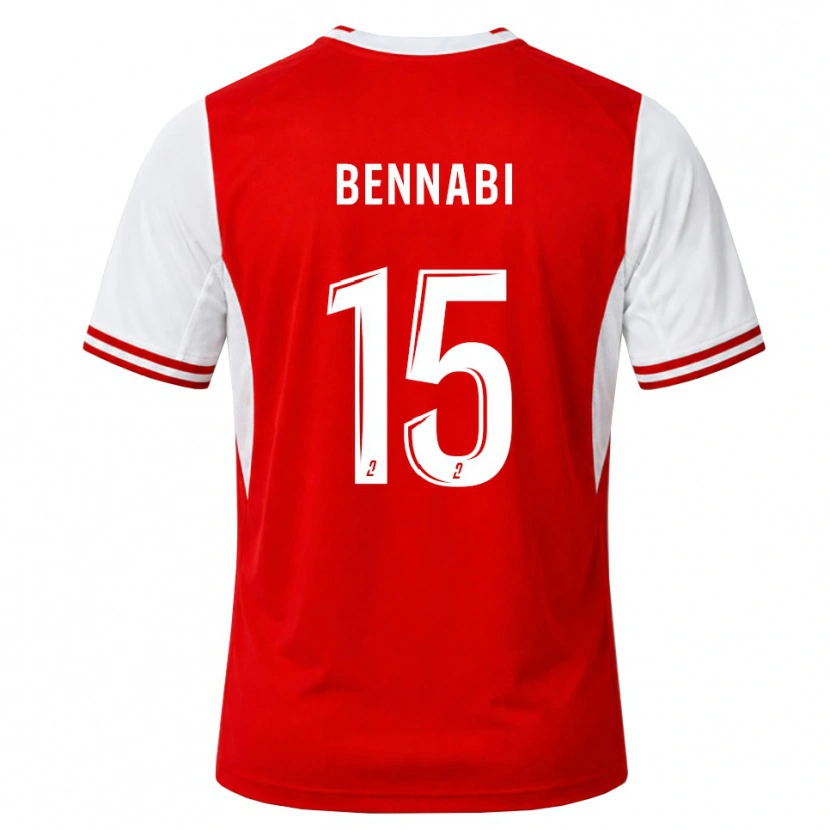 Danxen Criança Camisola Rayan Bennabi #15 Vermelho Branco Principal 2026/27 Camisa