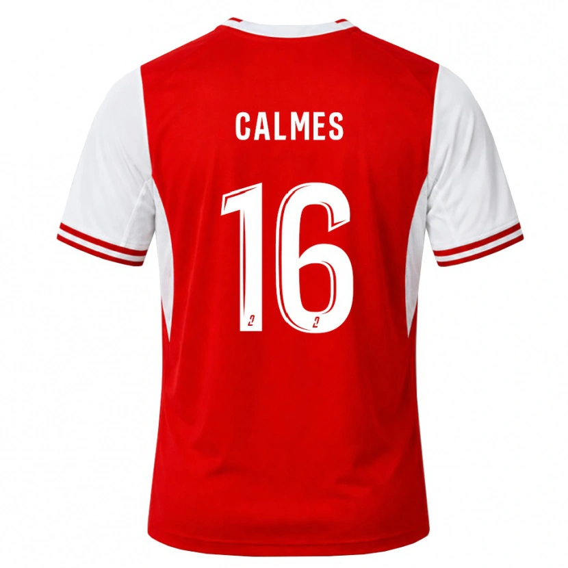 Danxen Criança Camisola Alexandre Calmes #16 Vermelho Branco Principal 2026/27 Camisa