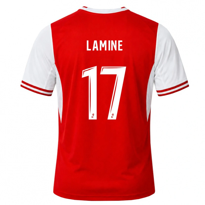 Danxen Criança Camisola Mana Lamine #17 Vermelho Branco Principal 2026/27 Camisa