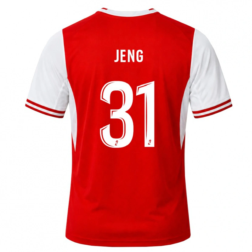 Danxen Criança Camisola Malcolm Jeng #31 Vermelho Branco Principal 2026/27 Camisa