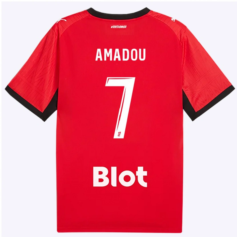 Danxen Criança Camisola Amadou Diallo #7 Vermelho Preto Branco Principal 2026/27 Camisa