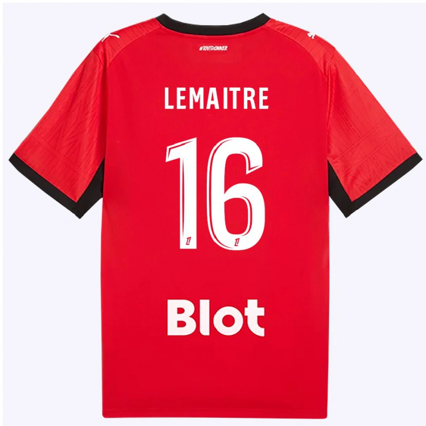 Danxen Criança Camisola Nicolas Lemaître #16 Vermelho Preto Branco Principal 2026/27 Camisa