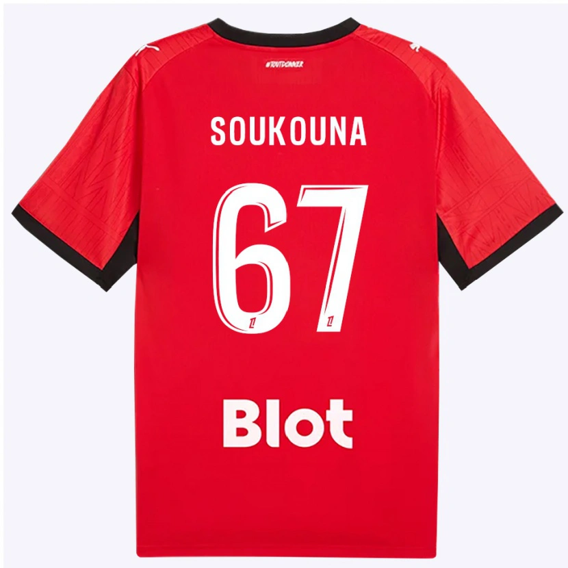 Danxen Criança Camisola Isiaka Soukouna #67 Vermelho Preto Branco Principal 2026/27 Camisa