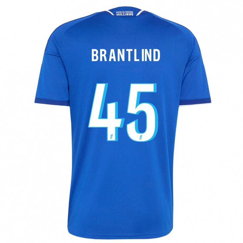 Danxen Criança Camisola Benjamin Brantlind #45 Azul Real Branco Principal 2026/27 Camisa