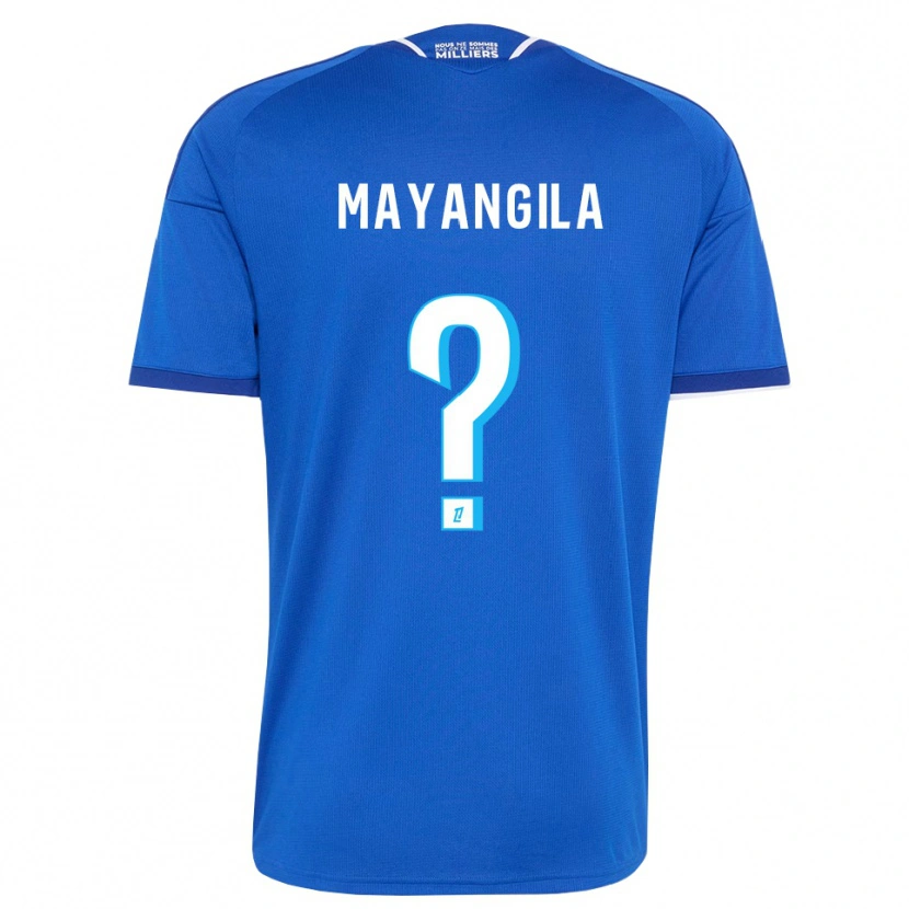 Danxen Criança Camisola Ryan Tutu Mayangila #0 Azul Real Branco Principal 2026/27 Camisa