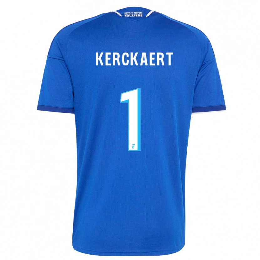 Danxen Criança Camisola Gabriel Kerckaert #1 Azul Real Branco Principal 2026/27 Camisa