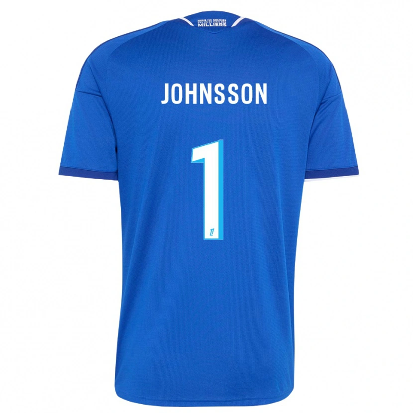 Danxen Criança Camisola Karl-Johan Johnsson #1 Azul Real Branco Principal 2026/27 Camisa