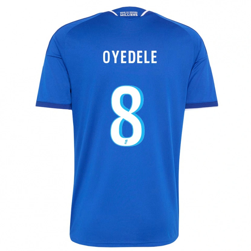 Danxen Criança Camisola Maxi Oyedele #8 Azul Real Branco Principal 2026/27 Camisa