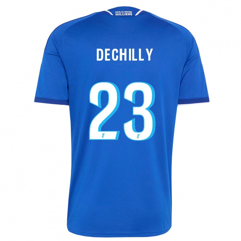 Danxen Criança Camisola Pauline Dechilly #23 Azul Real Branco Principal 2026/27 Camisa