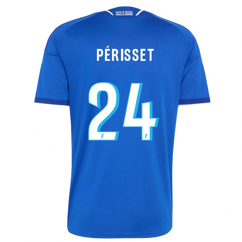 Danxen Criança Camisola Ève Périsset #24 Azul Real Branco Principal 2026/27 Camisa