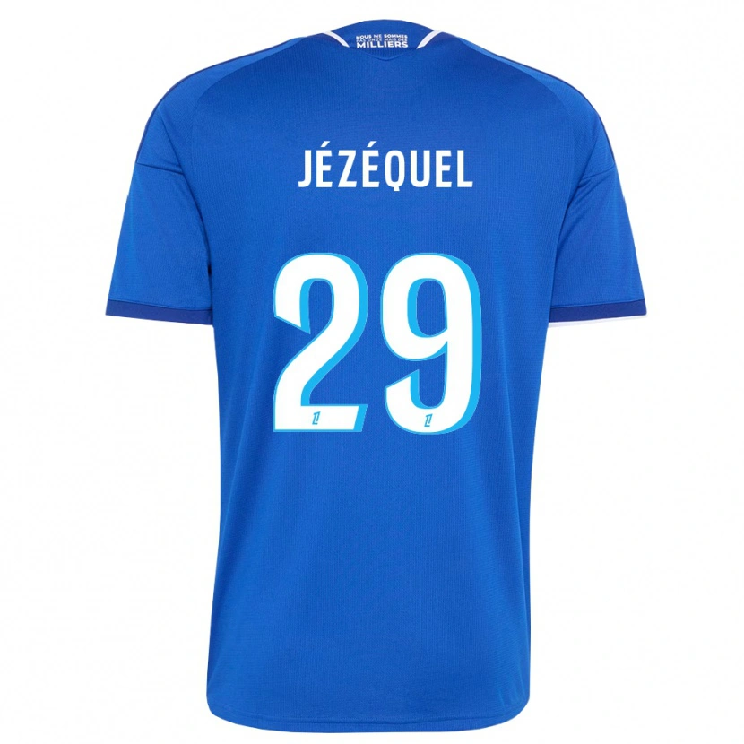 Danxen Criança Camisola Emmy Jézéquel #29 Azul Real Branco Principal 2026/27 Camisa