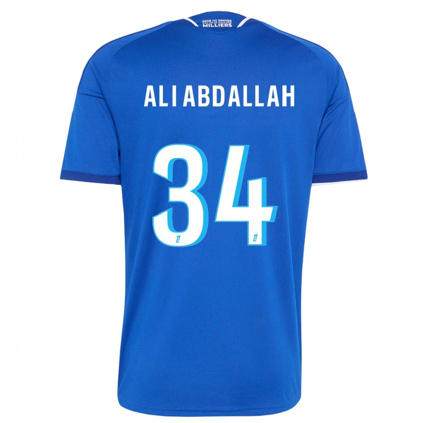 Danxen Criança Camisola Aboubacar Ali Abdallah #34 Azul Real Branco Principal 2026/27 Camisa
