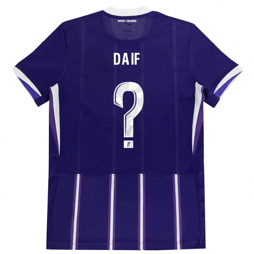 Danxen Criança Camisola Mouhamed Daif #0 Roxo Branco Principal 2026/27 Camisa