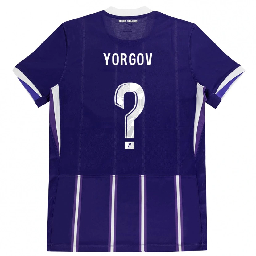 Danxen Criança Camisola Aleksandar Yorgov #0 Roxo Branco Principal 2026/27 Camisa