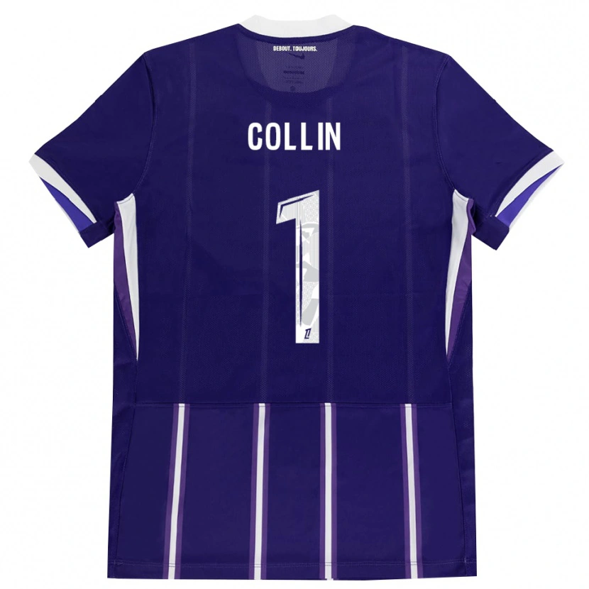 Danxen Criança Camisola Théo Collin #1 Roxo Branco Principal 2026/27 Camisa