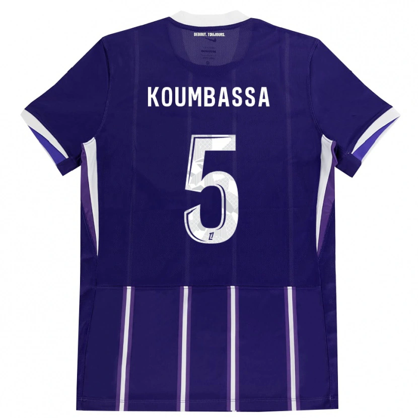 Danxen Criança Camisola Seny Koumbassa #5 Roxo Branco Principal 2026/27 Camisa