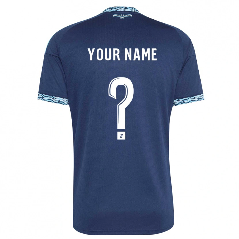 Danxen Criança Camisola Seu Nome #0 Azul Aço Branco Principal 2026/27 Camisa