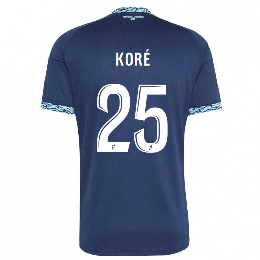 Danxen Criança Camisola Yoan Koré #25 Azul Aço Branco Principal 2026/27 Camisa