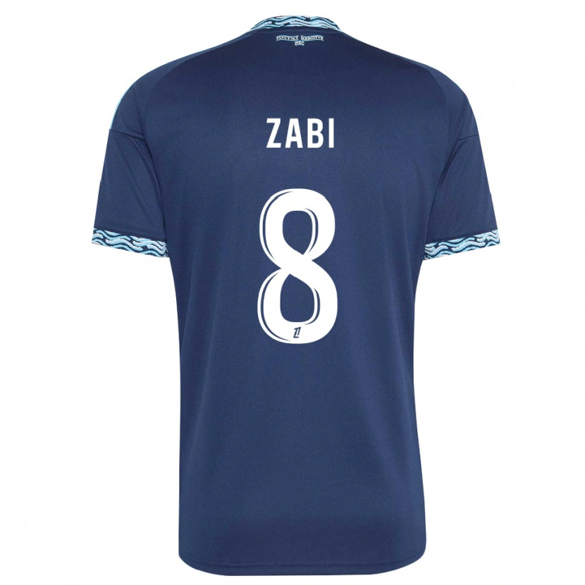 Danxen Criança Camisola Patrick Zabi #8 Azul Aço Branco Principal 2026/27 Camisa