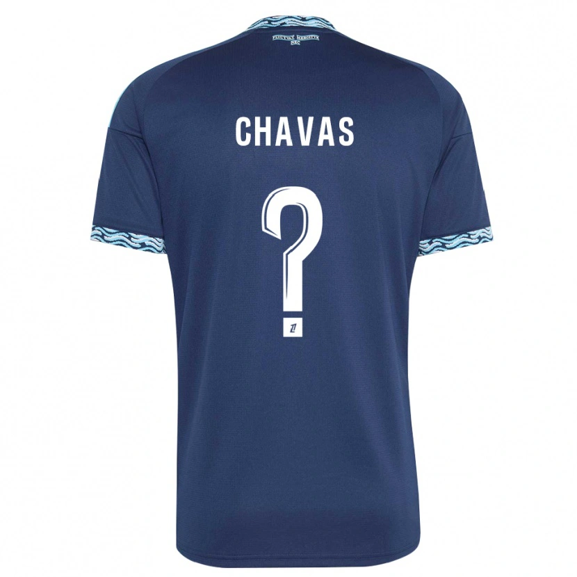 Danxen Criança Camisola Mylène Chavas #0 Azul Aço Branco Principal 2026/27 Camisa