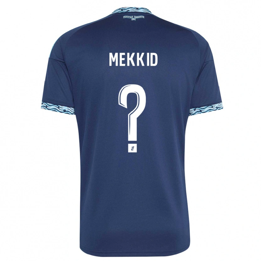 Danxen Criança Camisola Ayoub Mekkid #0 Azul Aço Branco Principal 2026/27 Camisa