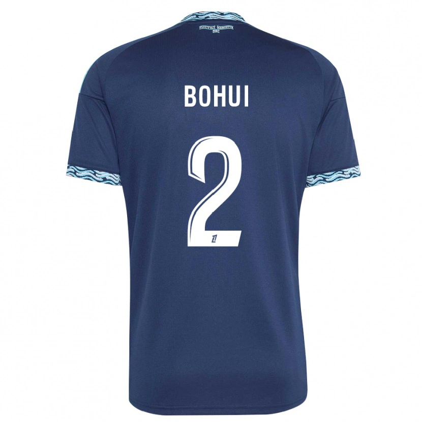 Danxen Criança Camisola Isaiah Bohui #2 Azul Aço Branco Principal 2026/27 Camisa