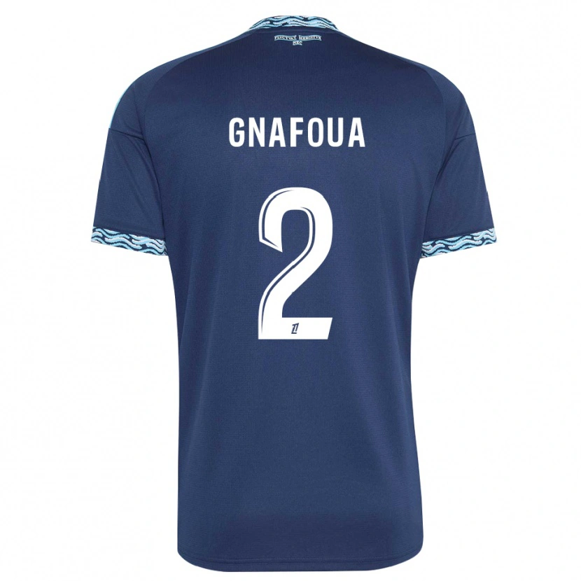 Danxen Criança Camisola Isaac Gnafoua #2 Azul Aço Branco Principal 2026/27 Camisa