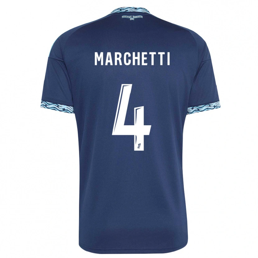 Danxen Criança Camisola Vincent Marchetti #4 Azul Aço Branco Principal 2026/27 Camisa