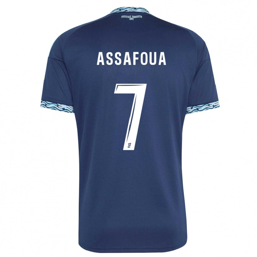 Danxen Criança Camisola Nolhan Assafoua #7 Azul Aço Branco Principal 2026/27 Camisa