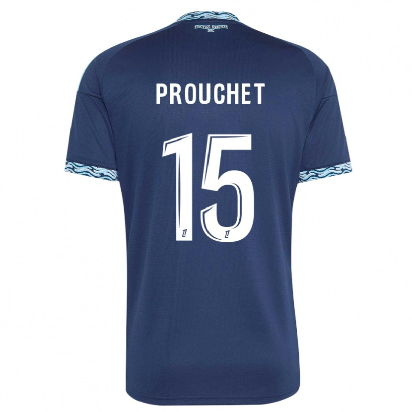 Danxen Criança Camisola Killian Prouchet #15 Azul Aço Branco Principal 2026/27 Camisa