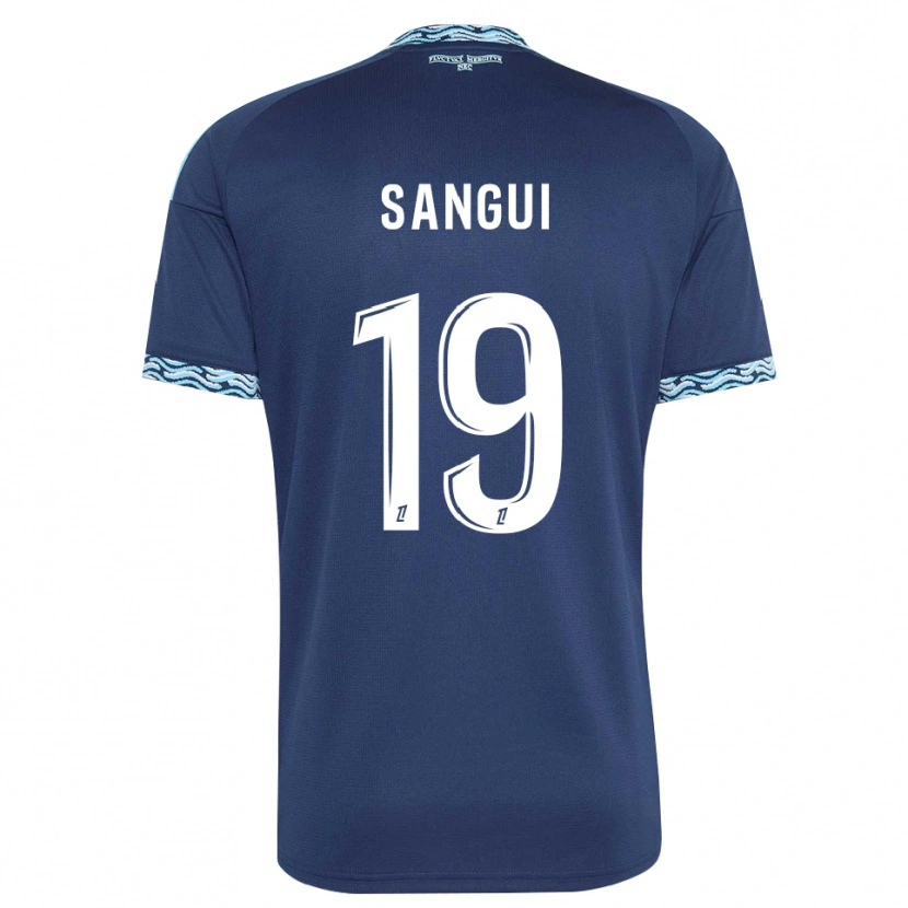 Danxen Criança Camisola Nhoa Sangui #19 Azul Aço Branco Principal 2026/27 Camisa