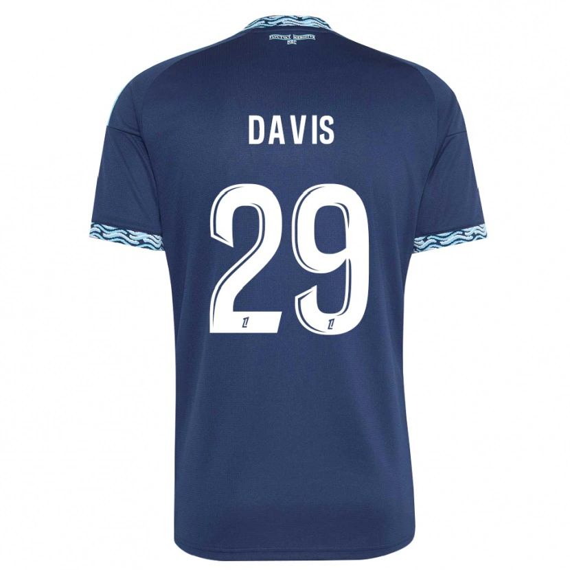 Danxen Criança Camisola Deja Davis #29 Azul Aço Branco Principal 2026/27 Camisa