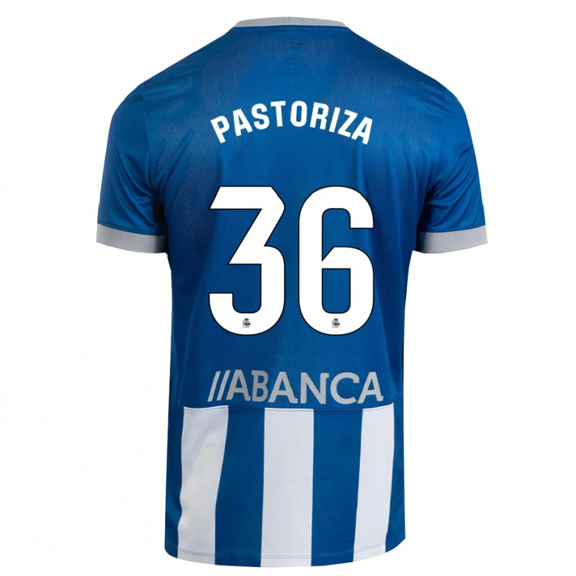 Danxen Criança Camisola Guille Pastoriza #36 Azul Cinza Branco Principal 2026/27 Camisa