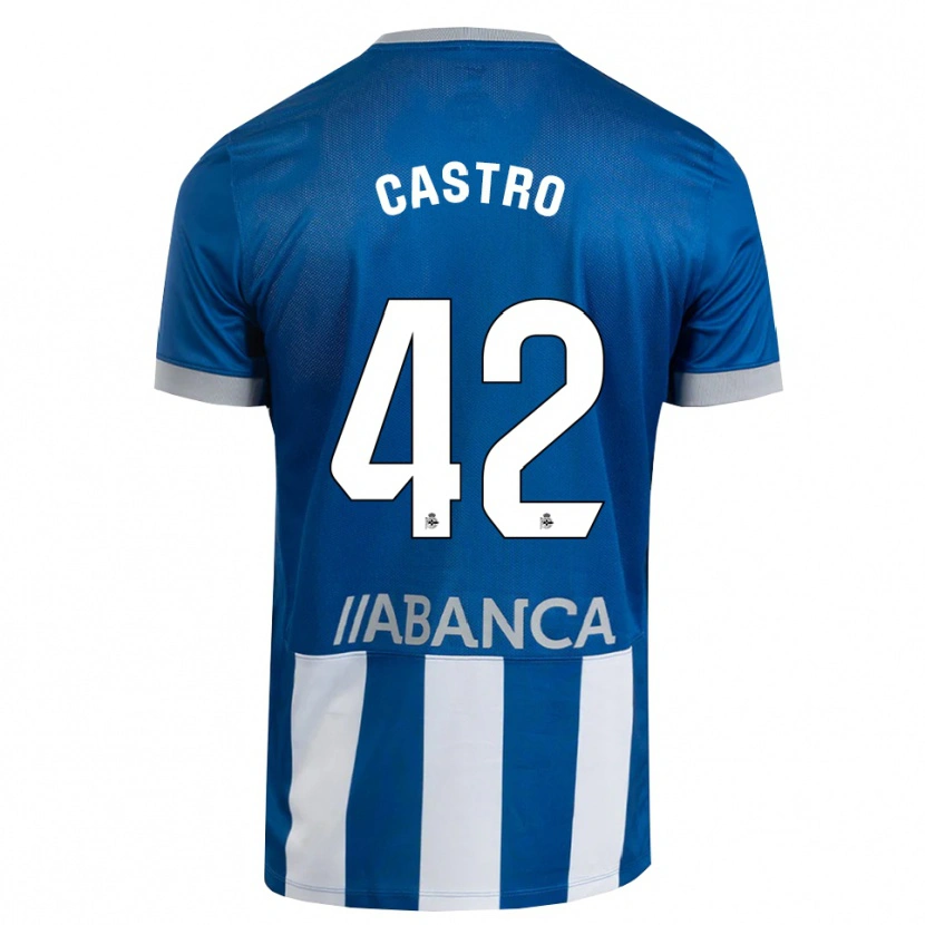 Danxen Criança Camisola Lucas Castro #42 Azul Cinza Branco Principal 2026/27 Camisa