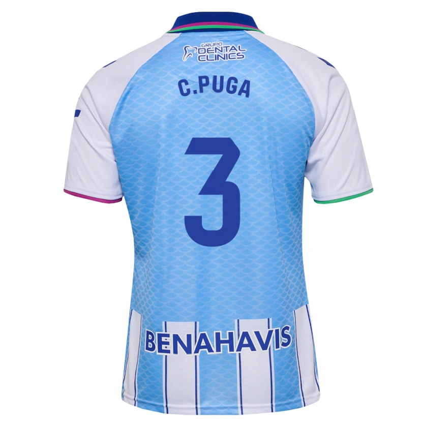 Danxen Criança Camisola Carlos Puga #3 Azul Céu Profundo Branco Principal 2026/27 Camisa