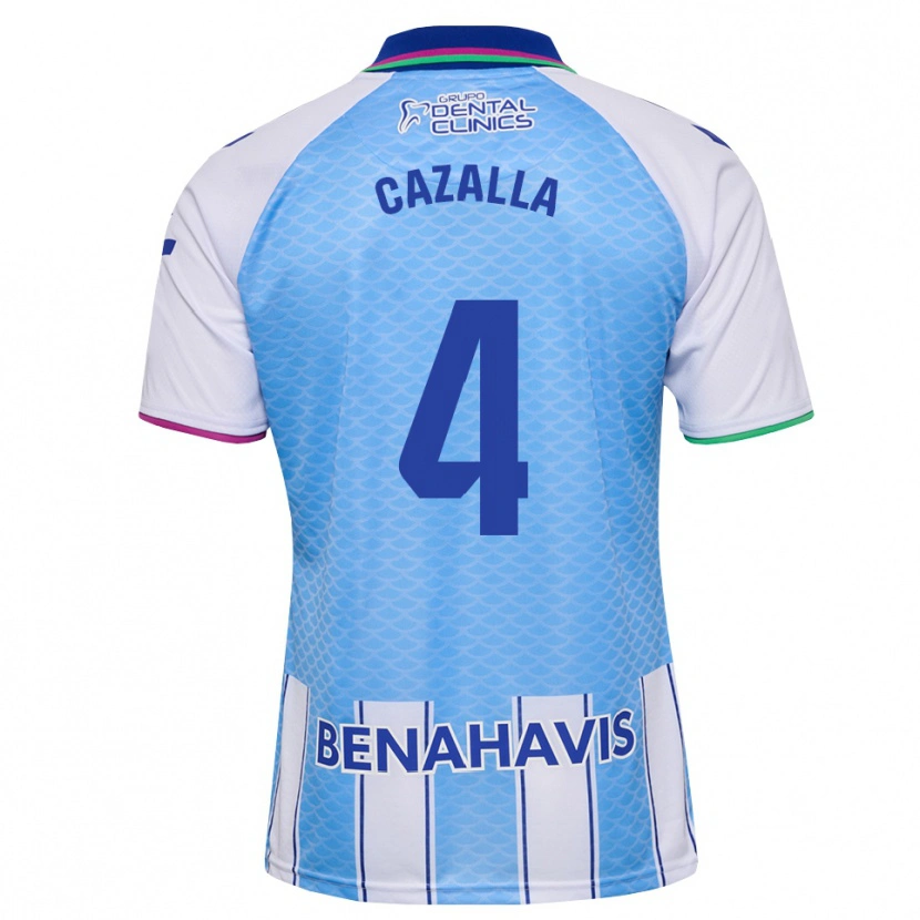 Danxen Criança Camisola Marta Cazalla #4 Azul Céu Profundo Branco Principal 2026/27 Camisa