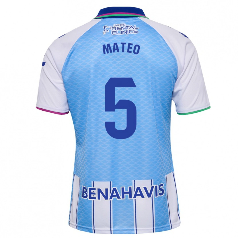 Danxen Criança Camisola Ángel Mateo #5 Azul Céu Profundo Branco Principal 2026/27 Camisa